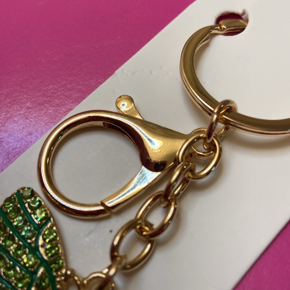 Mint key chain bag charm green butterfly NEW in package - Picture 4 of 5